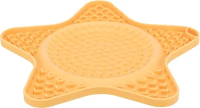 Trixie Lick'n'snack mat ster siliconen geel 23,5 cm