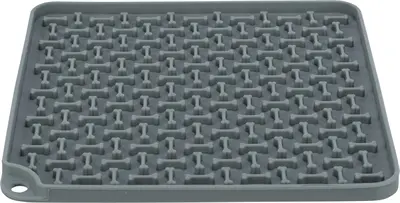 Trixie Lick'n'snack mat siliconen donkergrijs 20 x 20 cm