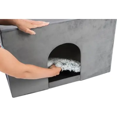 Trixie hondenmand Harvey huis met trap grijs/wit 119 x 50 x 47 cm - Afbeelding 5