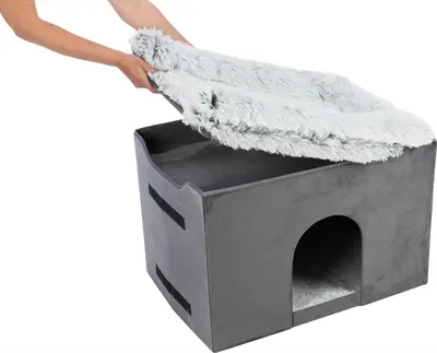 Trixie hondenmand Harvey huis met trap grijs/wit 119 x 50 x 47 cm - Afbeelding 6