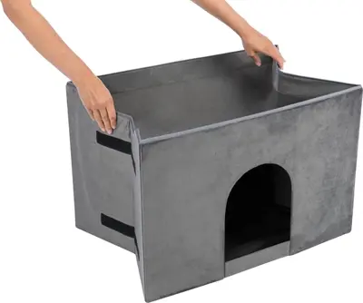 Trixie hondenmand Harvey huis met trap grijs/wit 119 x 50 x 47 cm - Afbeelding 9