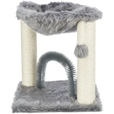 Trixie krabpaal Baza met borstel grijs 50 cm – met mandje - Afbeelding 2