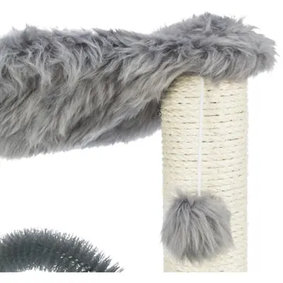 Trixie krabpaal Baza met borstel grijs 50 cm – met mandje - Afbeelding 7