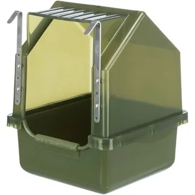 Trixie badhuis voor vogels olijfgroen 16 x 16 x 22 cm – verstelbare haken