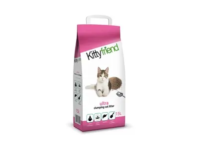 Kitty Friend Ultra kattenbakvulling klontvormend bentoniet 15 liter