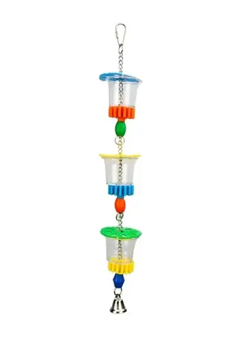 Petlala Triple Foraging Cups 46 x 6,5 cm – foerageerspeelgoed papegaaien