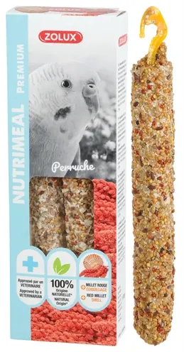 Zolux Nutrimeal stick parkiet rode gierst 110 g – 2 stuks