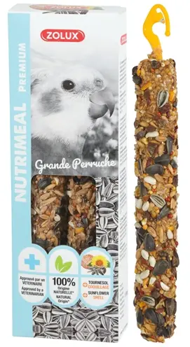 Zolux Nutrimeal stick grote parkiet/papegaai zonnebloempit 110 g