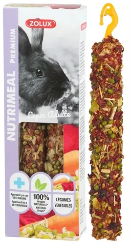 Zolux Nutrimeal Stick konijn groenten 2 stuks (115 g) – knaagsnack