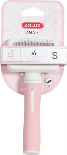 Zolux Anah slickerborstel roze/wit S 16,5 cm – alle haartypen