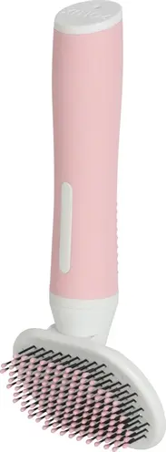 Zolux Anah slickerborstel soft roze/wit S 16 cm – halflang en lang haar - Afbeelding 4