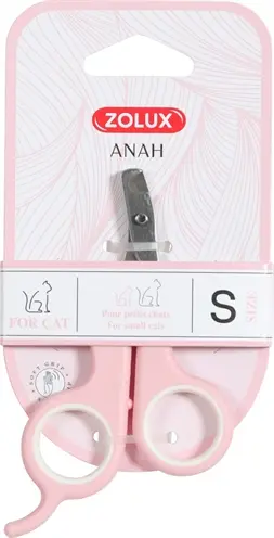 Zolux Anah nagelschaar voor katten roze/wit S 7 x 10,5 cm