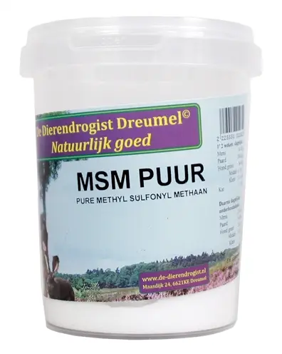 Dierendrogist MSM puur poeder 250 g – hond, kat en paard