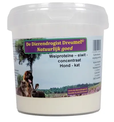 Dierendrogist weiproteïneconcentraat 400 g – supplement hond en kat