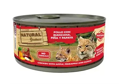 Natural Greatness Kitten kattenvoer kip, appel, ananas en papaya 185 g