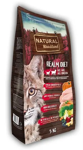 Natural Woodland kattenvoer Cat Realm Diet 5 kg – kip, graanvrij