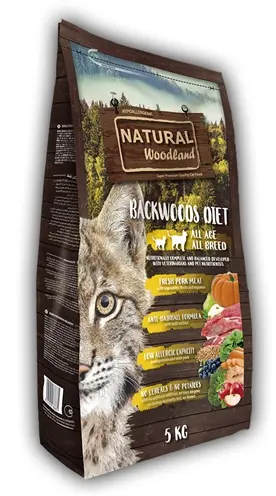 Natural Woodland kattenvoer Cat/Kitten Backwoods Diet 5 kg – varken