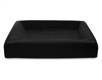 Bia Bed fluwelen hoes hondenmand zwart 85 x 70 x 15 cm – maat 4