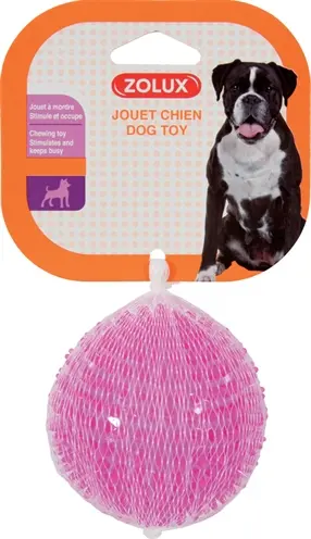 Zolux Pop TPR stekelbal roze 8 cm – hondenspeelgoed - Afbeelding 4