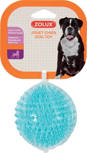 Zolux Pop TPR stekelbal turquoise 8 cm – hondenspeelgoed - Afbeelding 4