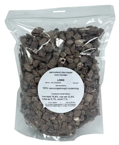 Petsnack runderlong gedroogd 250 g – hondenbeloning - Afbeelding 4