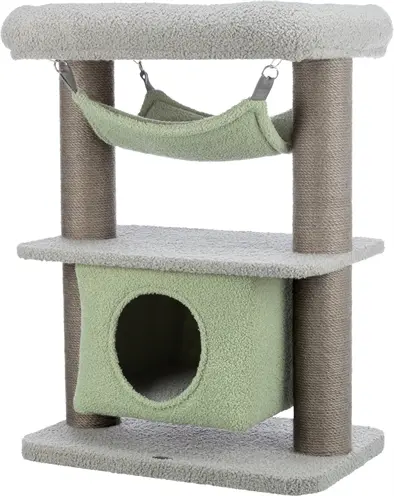 Trixie krabpaal voor kittens Lunito grijs/mintgroen 71 cm