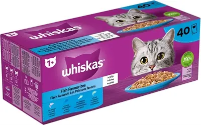 Whiskas kattenvoer Adult Vis Selectie in gelei 40 x 85 g
