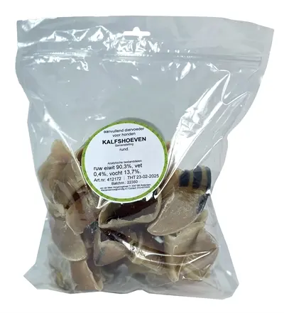 Petsnack kalfshoeven groot 25 stuks – kauwsnack voor honden - Afbeelding 4