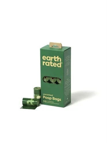 Earth Rated poepzakjes geurloos 21 x 15 stuks – gerecycled, lek-proof