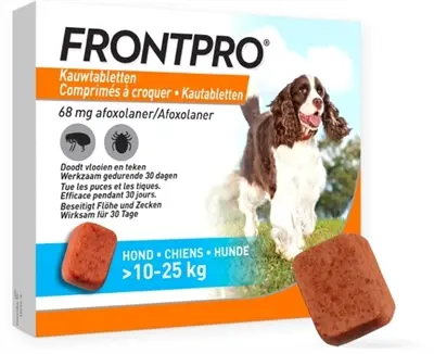 Frontline Frontpro kauwtabletten hond L 10-25 kg – 3 tabletten
