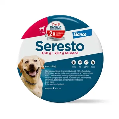 Bayer Seresto teken- en vlooienband hond L 70 cm – set van 2 halsbanden