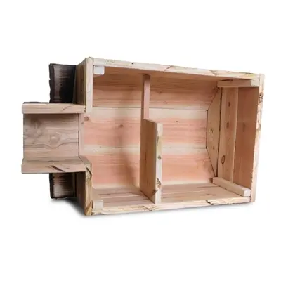 Utopia egelhuis gebrand douglas hout 68 x 42 x 31 cm – met labyrintingang - Afbeelding 5