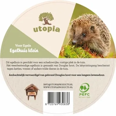 Utopia egelhuis gebrand douglas hout klein 48 x 38 x 29 cm - Afbeelding 2