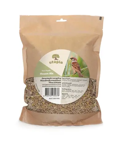 Utopia Mussenmix strooivoer 2,3 kg – luxe tuinvogelvoer voor mussen