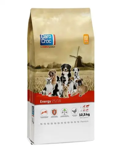 CaroCroc hondenvoer Energy 25/16 12,5 kg – voor zware inspanning