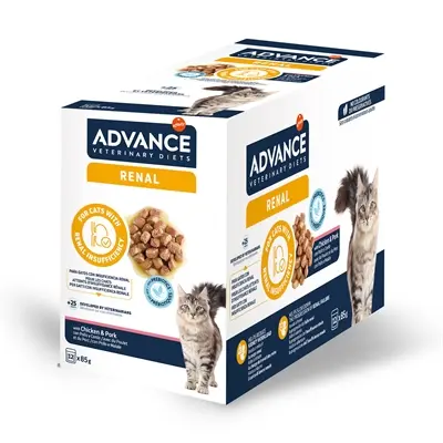 Advance Veterinary Diet kattenvoer Renal 12 x 85 g – natvoer, nieren