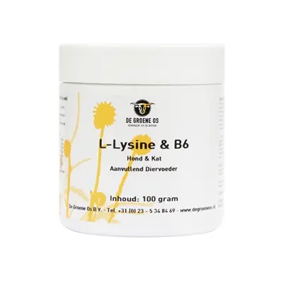 De Groene Os L-Lysine/B6 poeder 100 g – hond en kat