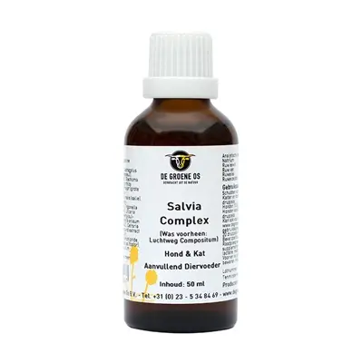 De Groene Os Salvia Complex 50 ml – luchtwegen, hond en kat - Afbeelding 1