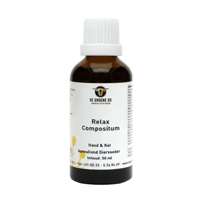 De Groene Os Relax Compositum 50 ml – kruidentinctuur, hond en kat
