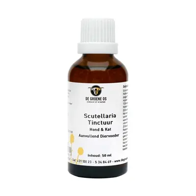 De Groene Os Scutellaria tinctuur 50 ml – supplement hond en kat