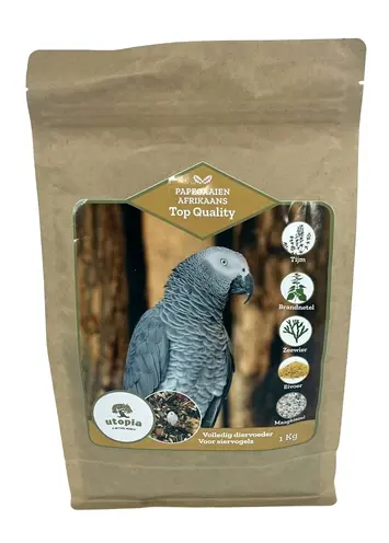 Utopia papegaaienvoer Afrikaans Top Quality 1 kg – met tijmpoeder