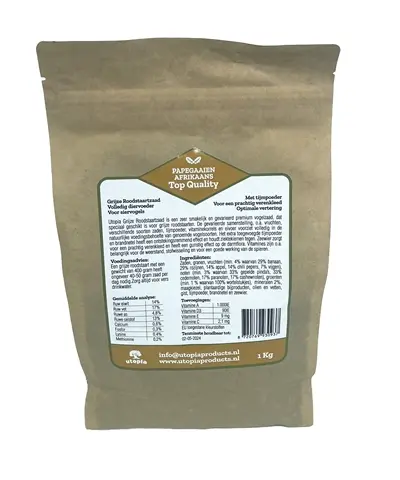 Utopia papegaaienvoer Afrikaans Top Quality 1 kg – met tijmpoeder - Afbeelding 4