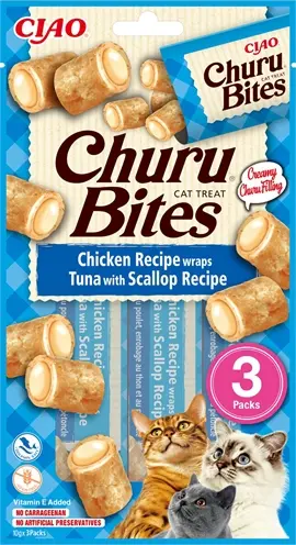 Inaba Churu Bites Kattensnack Kip Tonijn 30g
