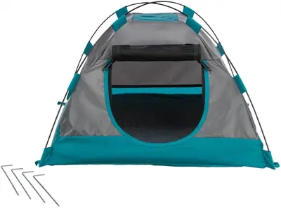 Trixie hondentent donkergrijs/petrol 80 x 65 x 63 cm – met ligmat - Afbeelding 6