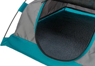Trixie hondentent donkergrijs/petrol 80 x 65 x 63 cm – met ligmat - Afbeelding 9