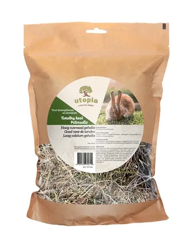 Utopia timothyhooi met peterselie 450 g – voor konijnen en knaagdieren