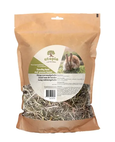 Utopia timothyhooi met groene haver 450 g – voor konijnen en knaagdieren