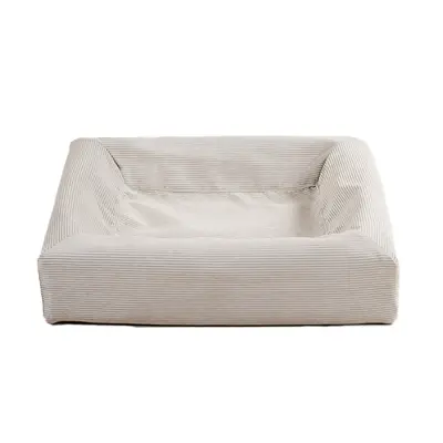 Bia Bed rib hoes hondenmand zand 60 x 50 x 12,5 cm – corduroy, maat 2