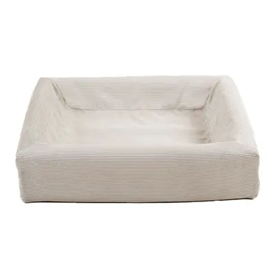 Bia Bed rib hoes hondenmand zand 70 x 60 x 15 cm – corduroy, maat 3
