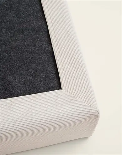 Bia Bed rib hoes hondenmand zand 85 x 70 x 15 cm – corduroy, maat 4 - Afbeelding 5